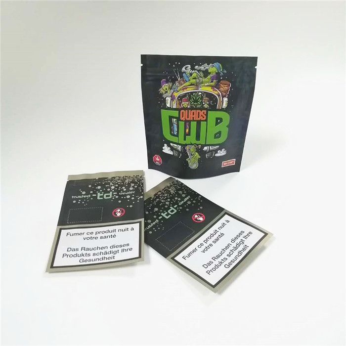 SGS 14g 28g Mylar Foil Tas Ritsleting Pengaman CMYK 120mic