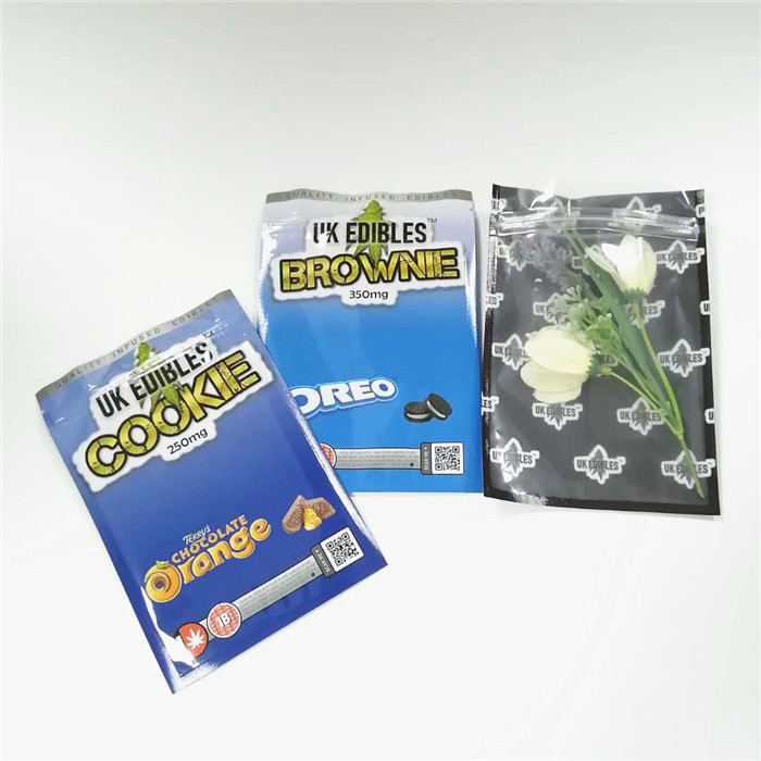 CMYK 120mic Flat Aluminium Foil Pouch Gummy THC Smell Proof Mylar Bag