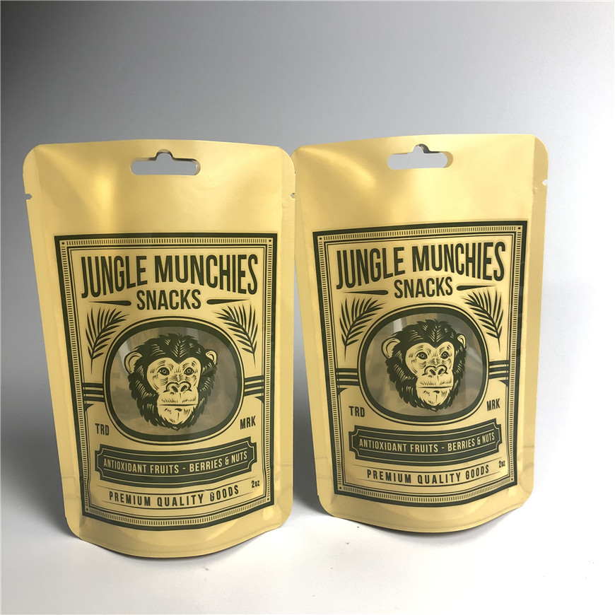 PA 1.5C AL 0.7C Matt Snack Packaging Bags Stand Up MPET