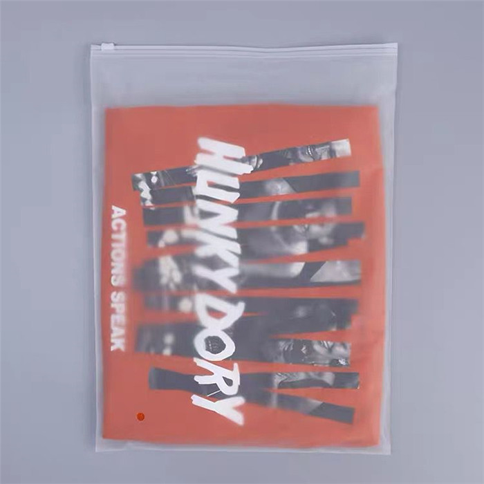 80mic SGS Resealable Clear Ziplock Bag CMYK Untuk Pakaian
