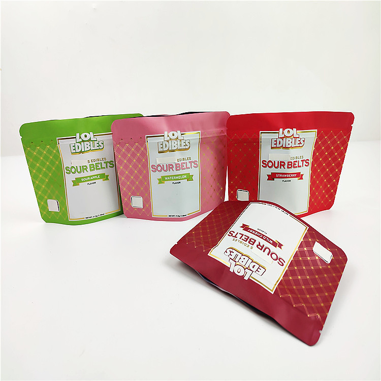 180mic 3.5g CMYK Mylar Cookie Packaging Pouch Pencetakan Gravure