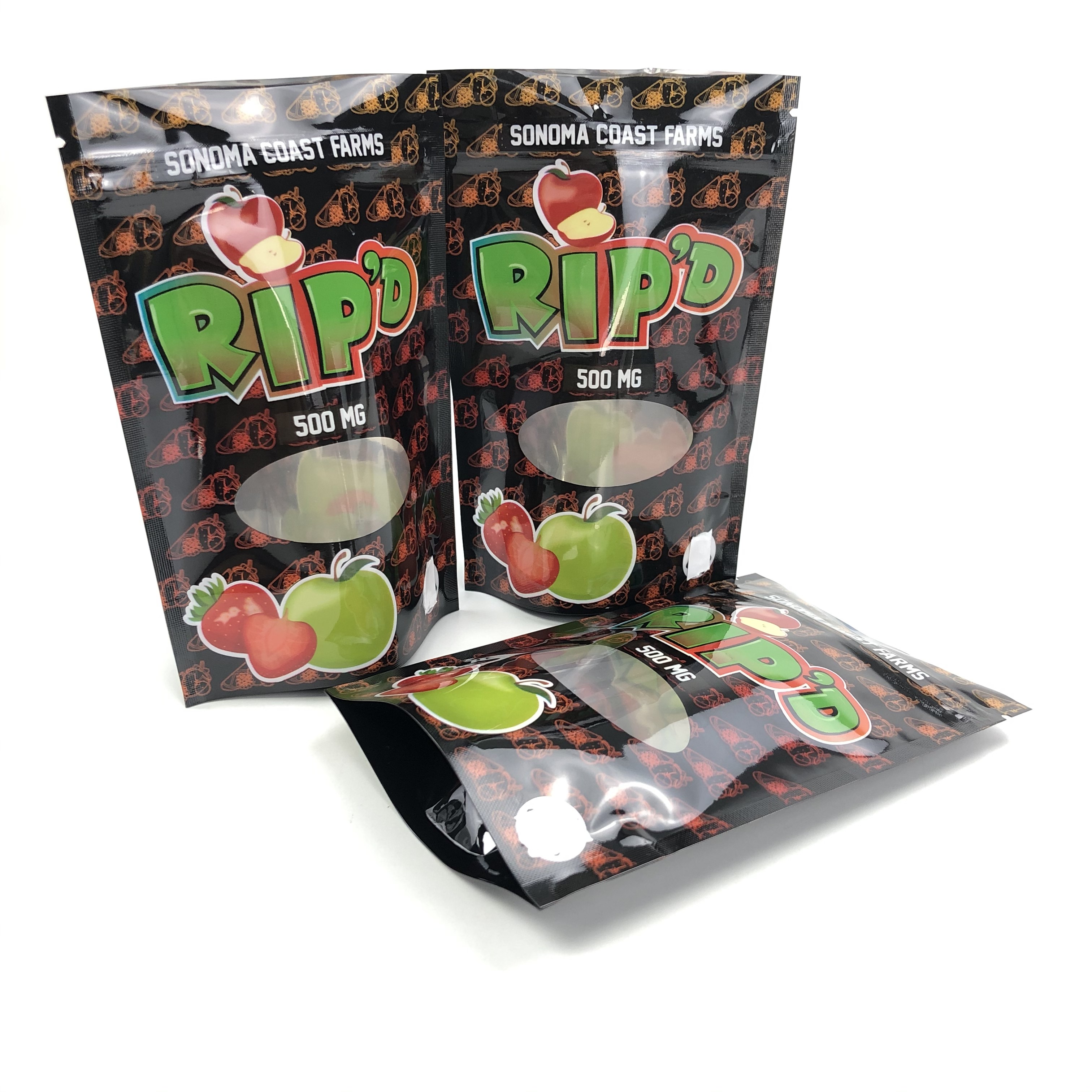 120 Mikron CMYK Mylar Packaging Bags 300mg 500mg Dengan Cr Zipper Lock