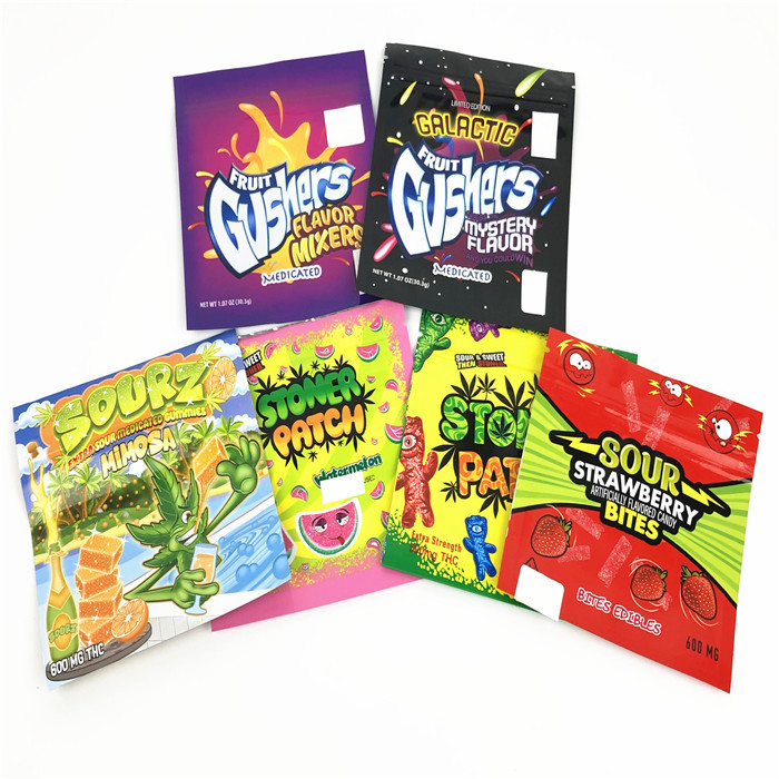 Matte CMYK 100mic Mylar Foil Pouch Kemasan Kantong Kemasan VMPET CBD