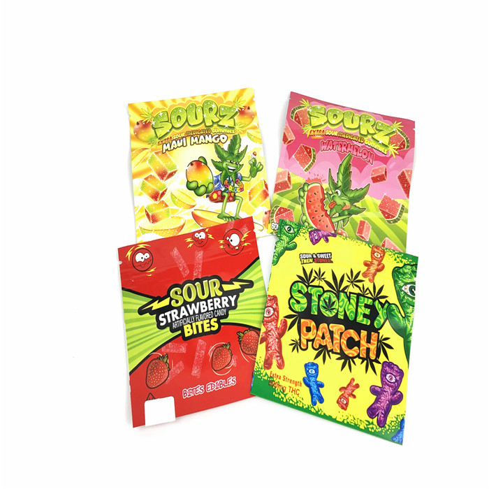 CMYK SGS Gravure Smell Proof Ziplock Pouch Stand Up Tahan Anak 110mic