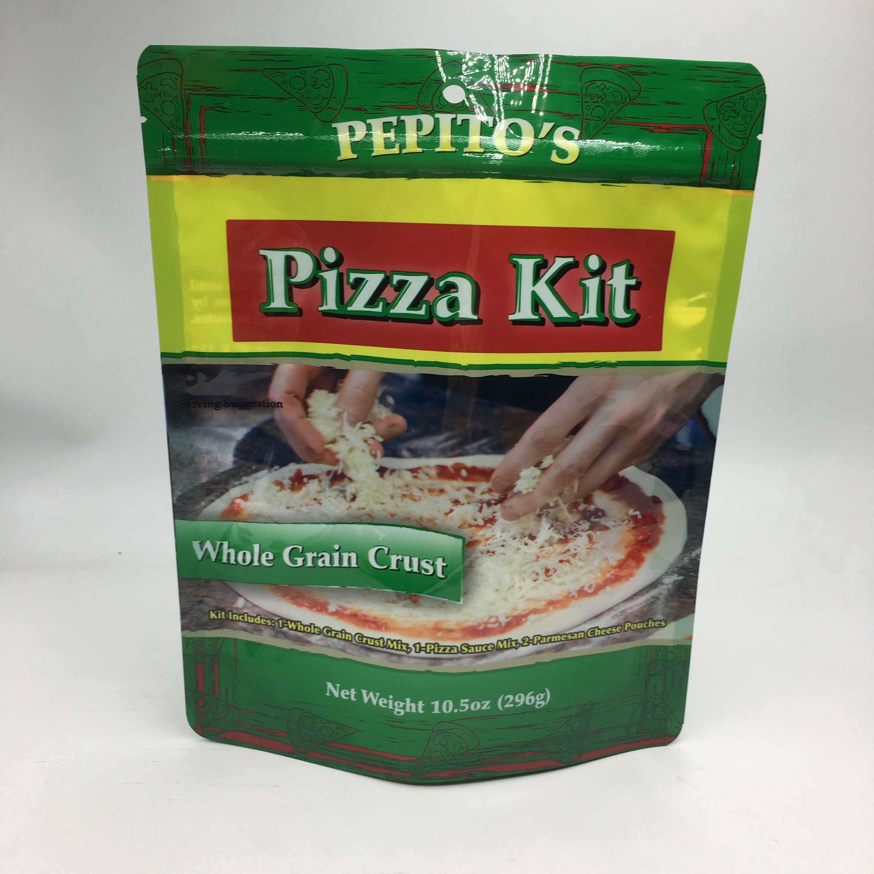 MOPP VMPET 296g Stand Up Ziplock Pouch Kit Pizza Kerak Gandum 10.5oz