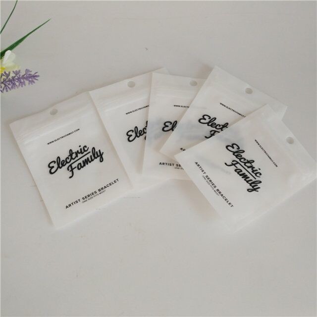 PET NY 200mic CMYK Kantong Plastik Kemasan SGS VMPET Untuk Gelang Anting