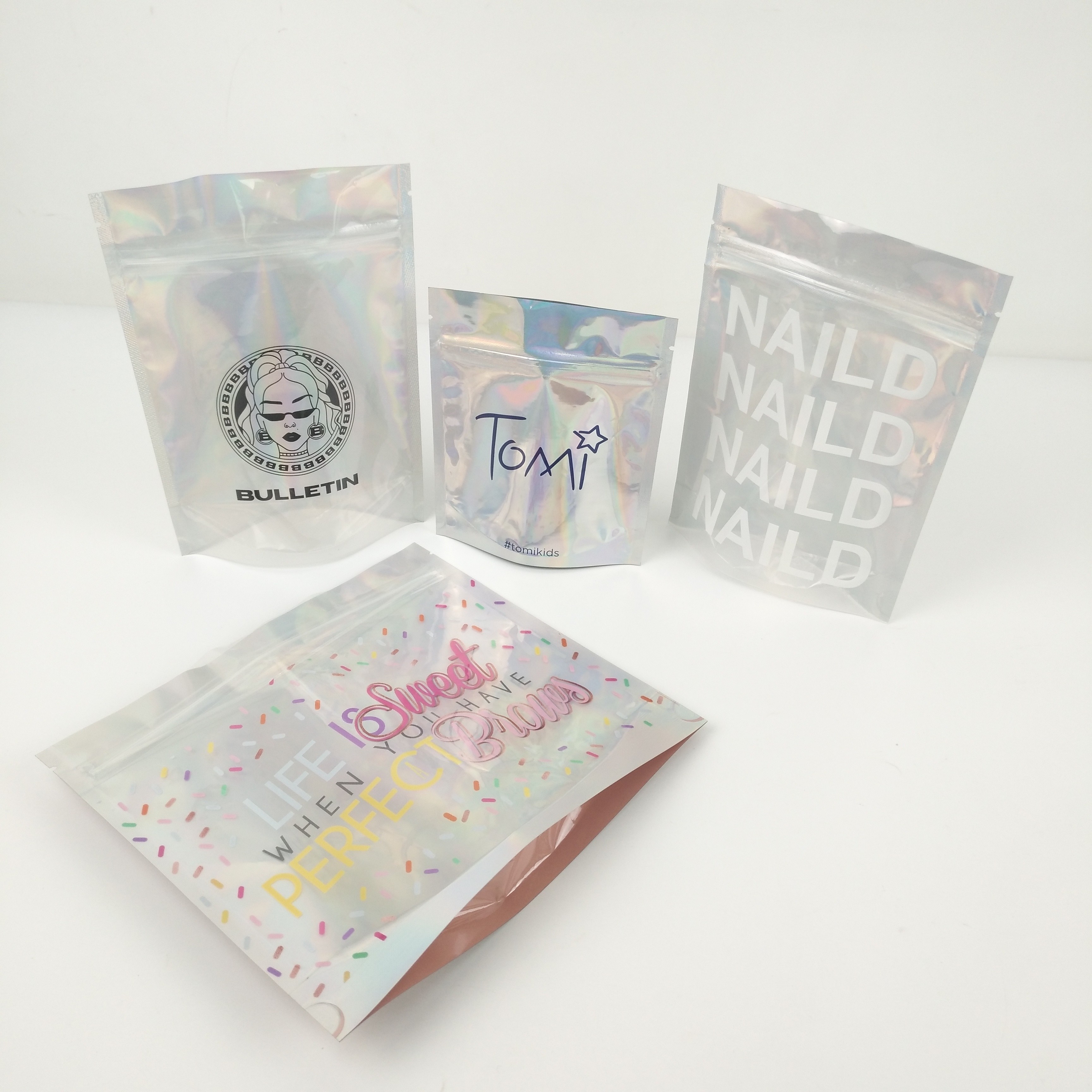 1.2c Mpet CMYK Ziplock Tas Kemasan Plastik VMPET Gravure Untuk Kosmetik Perhiasan