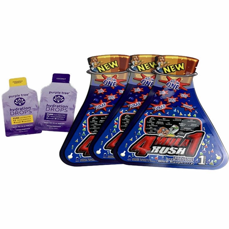 Bentuk Khusus Cetak Kustom Mylar Soft Touch Paket Plastik Delta 8 Kantong Dapat Dimakan Kosmetik Cream Shampoo Sachet