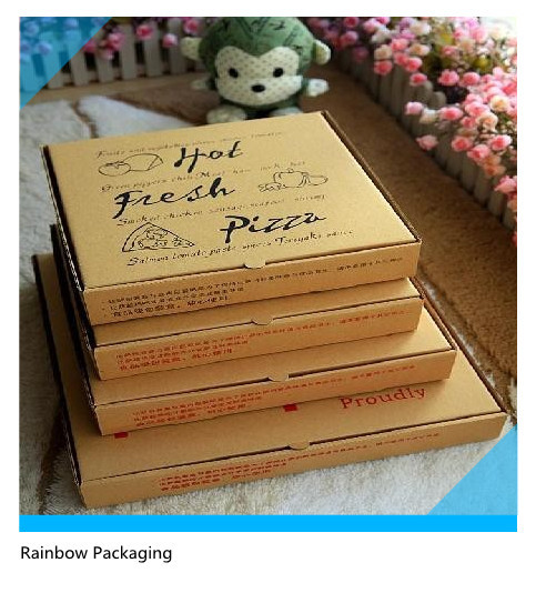 Mengambil Kotak Kertas Pizza Kemasan Dilipat Dengan Permukaan Pencetakan