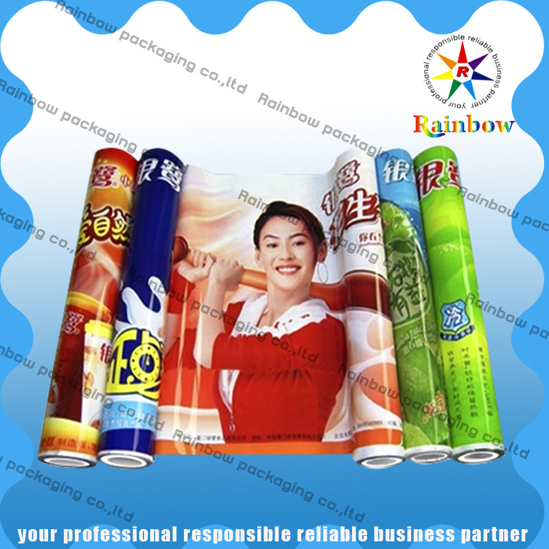 Colorful Printed Kustom Material Komposit Plastik roll Makanan Kemasan Film