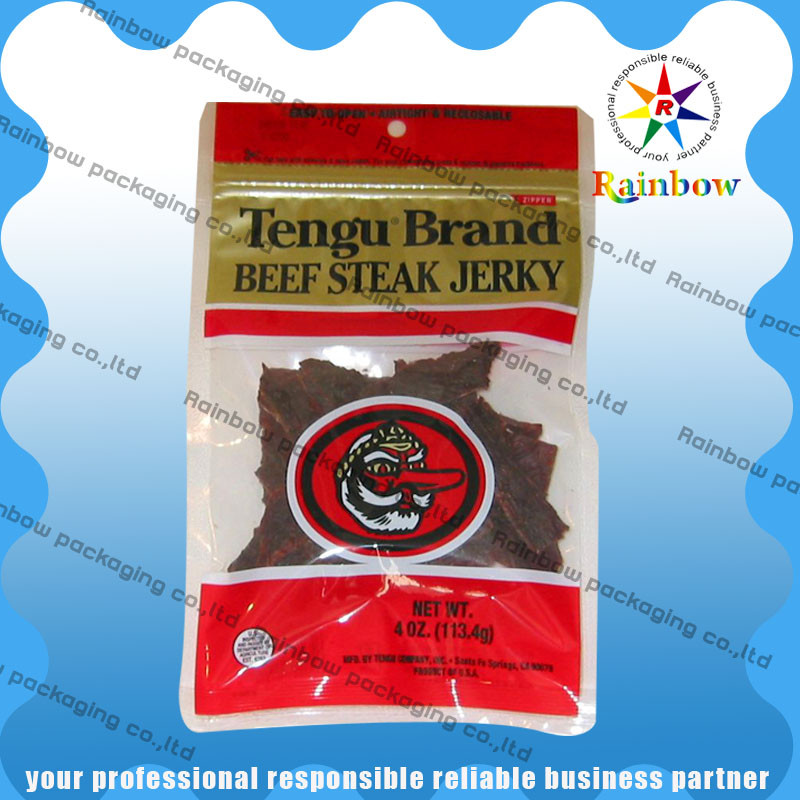 Kemasan Tas Foil Food Grade Panas-Disegel Clear Window Pencetakan Penuh