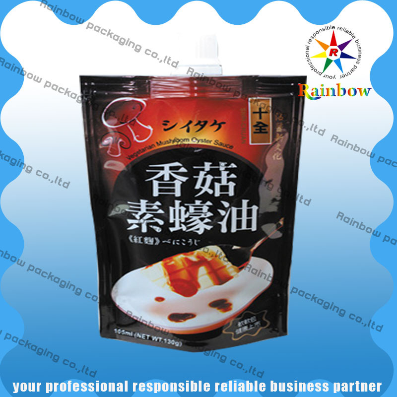 Kantong Makanan Pencetakan Berwarna Tiga Disegel Kemasan Plastik Food Grade Untuk Makanan Ringan / Rempah-Rempah