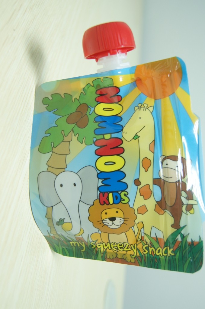 Bahan Kustom Makanan Bayi Aluminium Foil Spout Pouch Packaging Dengan Full Printing