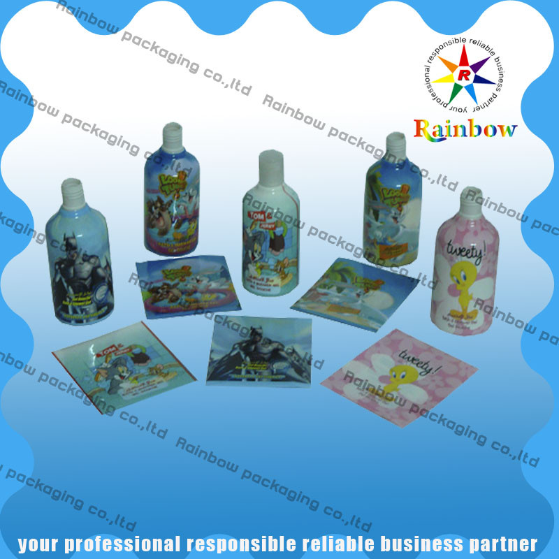 Label Berwarna Shrink Sleeve Label 40 - 60 Micron Untuk Botol Plastik
