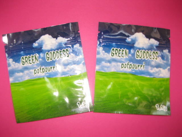 PET / VMPET / PE Herbal Incense Packaging dengan CMRK / Pantone Printing