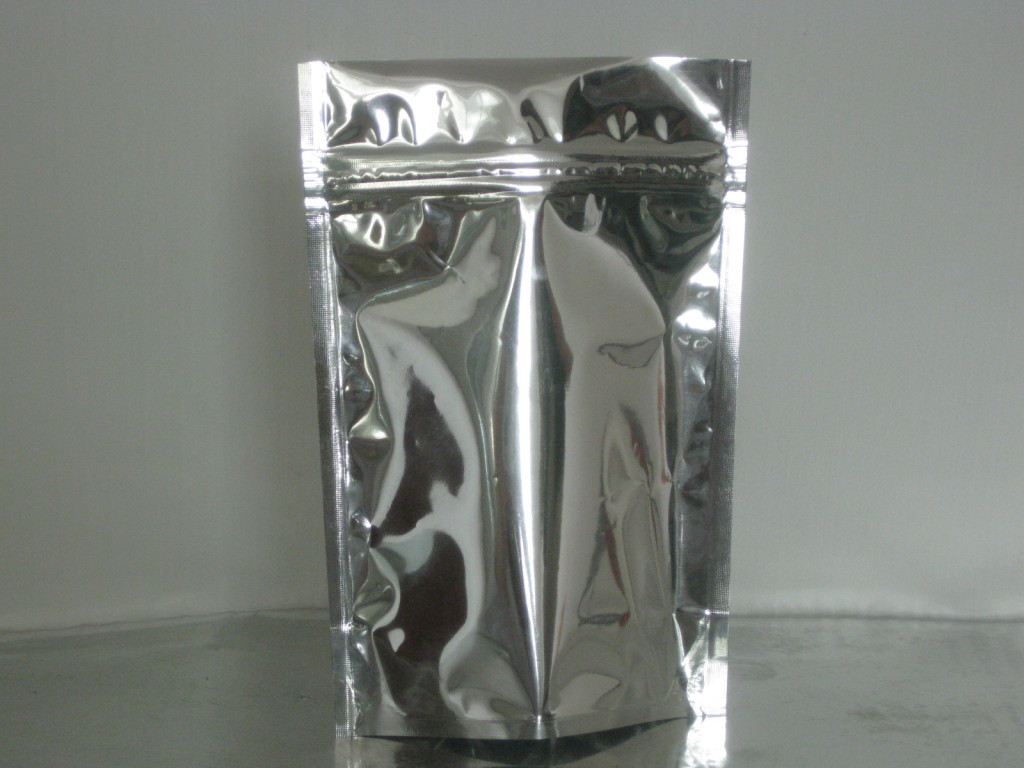 Kustom Stand Up Metalized Foil Stand Up Pouches Dengan Tekan / Slider Zipper