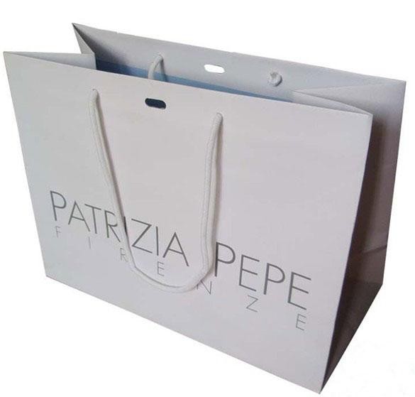 Kantong Kertas Putih Besar Disesuaikan Kertas Dengan Lubang Di Tengah