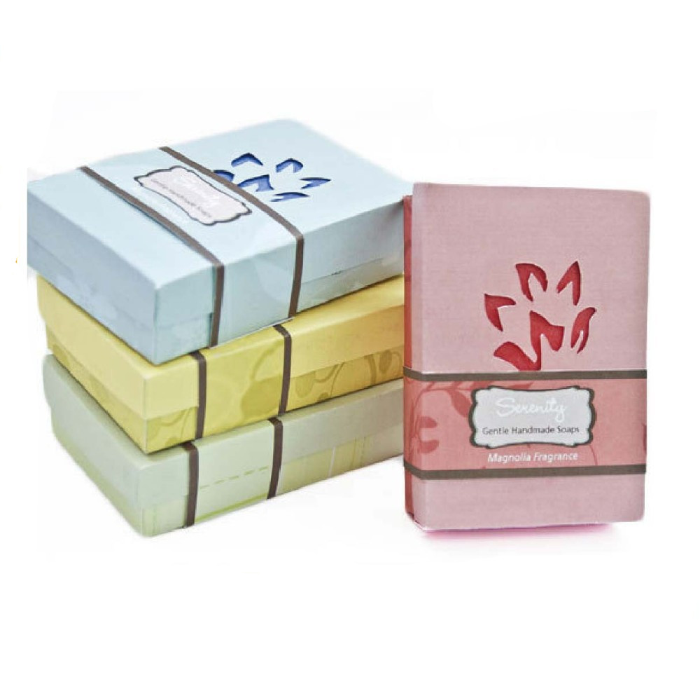 Atrractive Gift Box Packaging Daur Ulang Kertas Art Pink Untuk Sabun Biasa