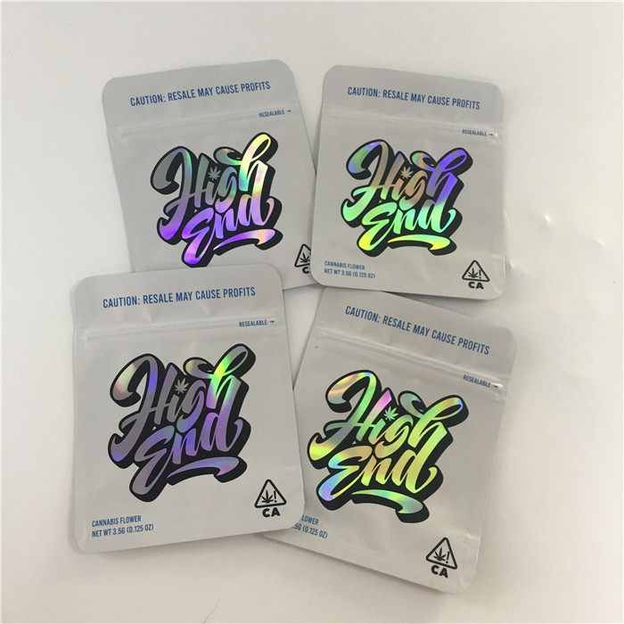 Kantong Plastik Bukti Bau 3.5g Dicetak Bentuk Tidak Teratur Tas Mylar yang Dapat Dimakan