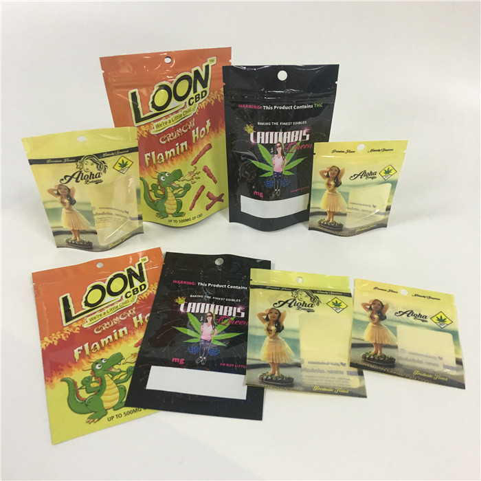 Tas Ziplock yang Dapat Ditutup Kembali Bukti Bau Tas Hologram Plastik Bentuk Tidak Beraturan