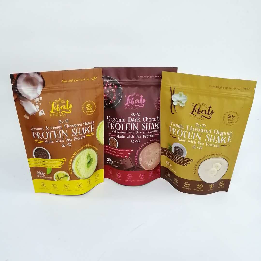 Dilaminasi VMPET Aluminium Foil Stand Up Bag Plastik Mylar Zipper Bag Moisture Proof