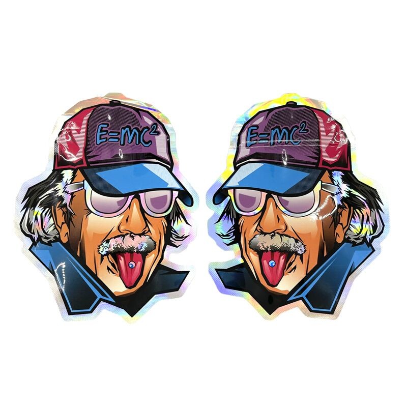 Soft Touch Mylar Foil Mini Pouches Die Cut Berbentuk Bulat Dengan Ziplock