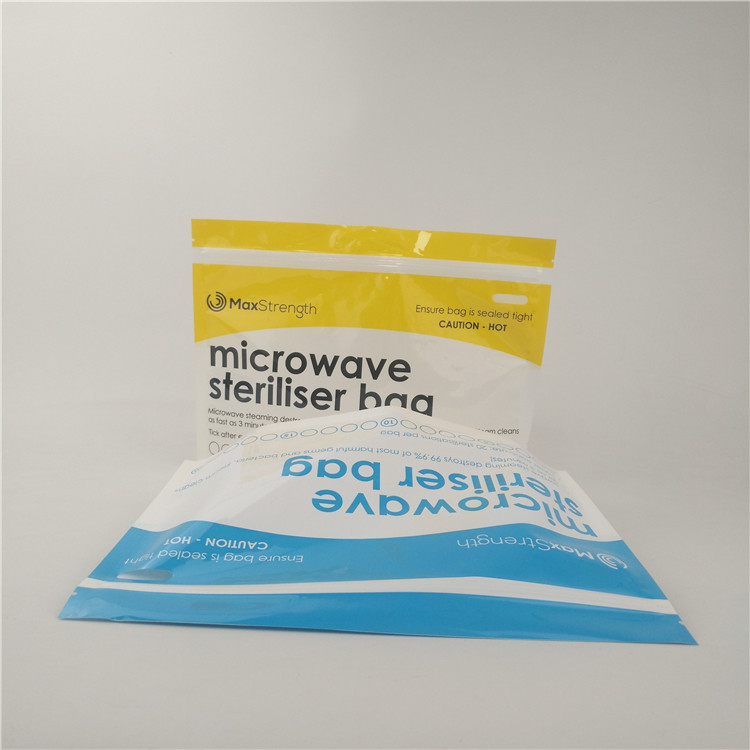 Glossy Stand Up Pouch Sterilisasi Piala Bulanan Tas Kemasan Makanan Bayi