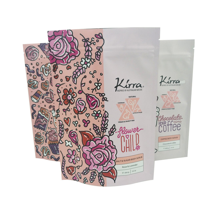 10C CMYK Tas Kemasan Kosmetik MOPP VMPET Mocha Chocolate Body Scrub