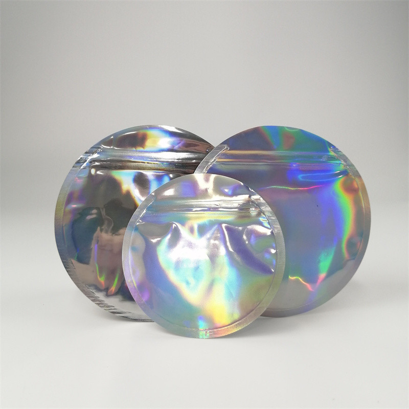 Pencetakan Disesuaikan Kantong Plastik Berbentuk Bulat yang Dapat Dimakan Kemasan 3.5g 7g