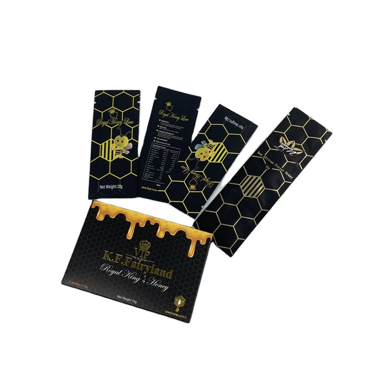 Food Grade Royal Honey Bee Sachet Kantong Plastik Kemasan Gel Mylar 10g 20g