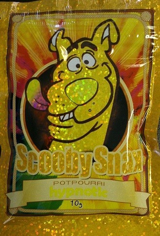 Tas Herbal Dupa Glossy 10g Scooby Snax Hologram Yellow Potpourri