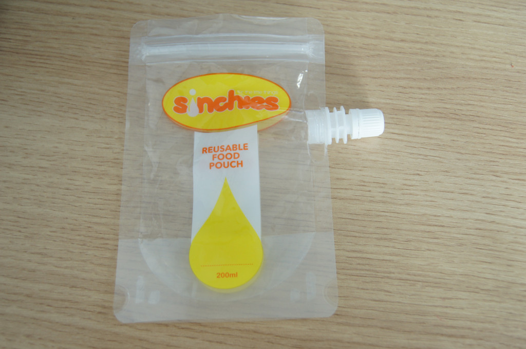 Jelas Stand Up Kuning Spout Pouch Kemasan Reusable untuk Liquid Packaging