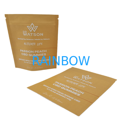 Grosir Eco Friendly Biodegradable Kraft Paper Bags Mylar Bags yang dapat ditutup kembali Print Digital PLA Bags anti bau dengan logo