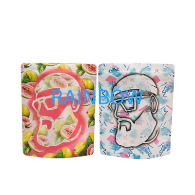 Segel panas yang dapat digunakan kembali 3.5g 1oz Mylar Zipper Bag Stand-Up Aluminium Foil Bau Proof Cali Food Storage Mylar Bag Custom Printed