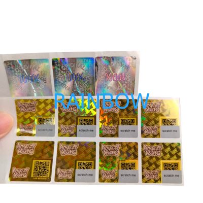 Perekat Vinyl PVC Paper Sticker Waterproof UV Hologram Printed Logo Personal Packaging Label untuk Scrapbook Paper