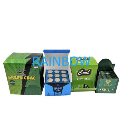 Kertas Kraft Daur Ulang Kotak Kraft Kraft Untuk Makanan Ringan Untuk Kue Batangan Energi Kosmetik Karton Tampilan Konter Kemasan Spons