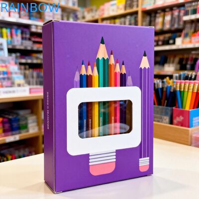 Kotak Kertas Ukuran Kustom dengan Tampilan Jendela Bening dan Ketebalan 350g untuk Pengemasan Makanan