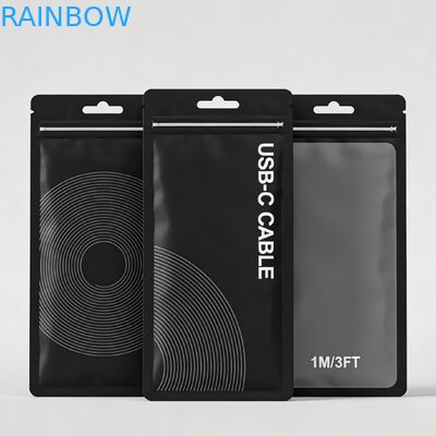 Custom Printing Daur Ulang PVC Plastik Matte Kemasan Kantong dengan Tiga Sisi Seal