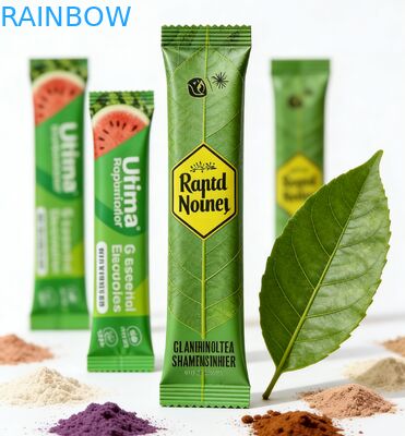 Kustom 1G 3G 5G Susu Teh Bubuk Kolagen Bubuk Sachet Panas Dapat Disegel Dapat Didaur Ulang PET Aluminium Foil Laminasi Ritsleting Tas Makanan