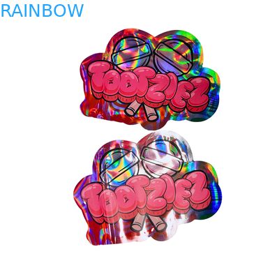 Tas Mylar Holographic Custom dengan Zipper yang Dapat Ditutup Kembali - Proof Bau, Bahan Grade Makanan, dan Desain yang Dapat Dikustomisasi untuk Pengemasan Makanan Ringan