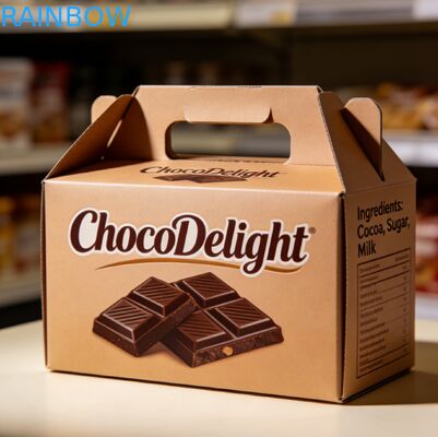 Custom Printing Gold Foil Stamped Wedding Gift Box dengan jendela yang jelas untuk permen dan cokelat