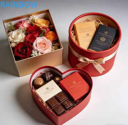 Kotak Hadiah Lipat Ramah Lingkungan yang Disesuaikan dengan Ketebalan 350g untuk Perhiasan Pakaian Sepatu Jam Tangan